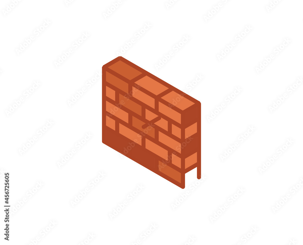 Brick wall flat icon. Single high quality outline symbol for web design or mobile app. House thin line signs for design logo, visit card, etc. Outline pictogram EPS10 Brick wall flat icon. Single high quality outline symbol for web design or mobile app. House thin line signs for design logo, visit card, etc. Outline pictogram EPS10