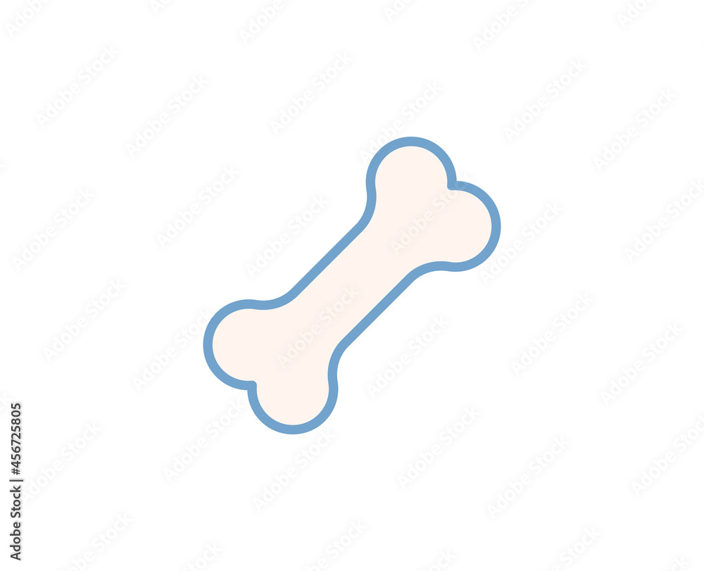 Bone flat icon. Thin line signs for design logo, visit card, etc. Single high-quality outline symbol for web design or mobile app. Medical outline pictogram. Bone flat icon. Thin line signs for design logo, visit card, etc. Single high-quality outline symbol for web design or mobile app. Medical outline pictogram.