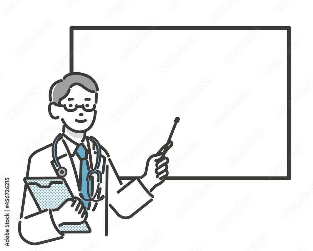 指示棒を持ってホワイトボードで患者に説明する医者のベクターイラスト素材 薬剤師 医師 Stock Vector Adobe Stock 指示棒を持ってホワイトボードで患者に説明する医者のベクターイラスト素材 薬剤師 医師 Stock Vector Adobe Stock
