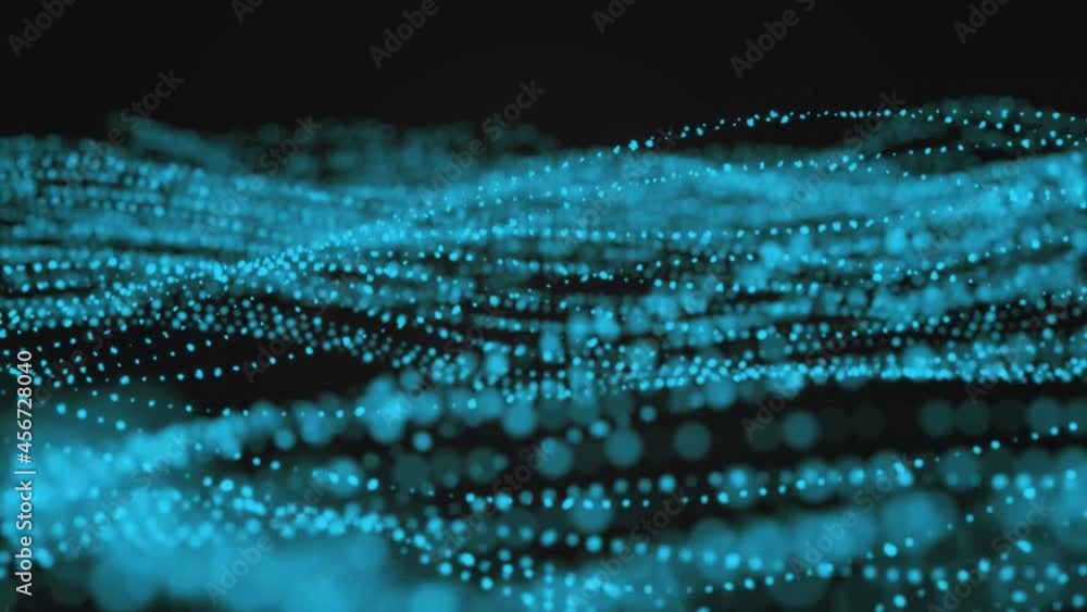 Abstrakte digitale Welle aus Punkten, Partiekl System