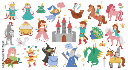 Canvas-taulu Fairy tale characters and objects collection