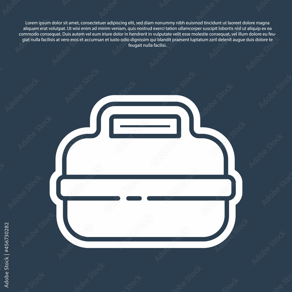 Blue line Cooking pot icon isolated on blue background. Boil or stew food symbol. Vector Blue line Cooking pot icon isolated on blue background. Boil or stew food symbol. Vector