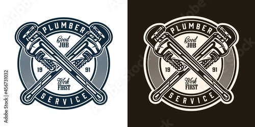 Plumbing service round print