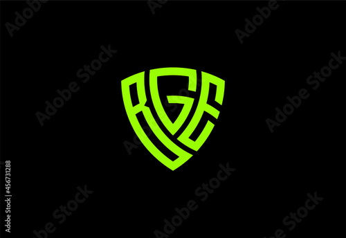 bge creative letter shield logo design vector icon illustration photo