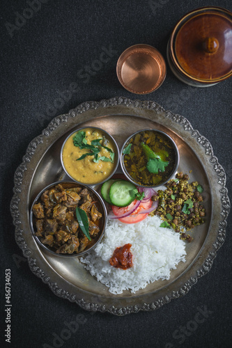 Indian food in thali