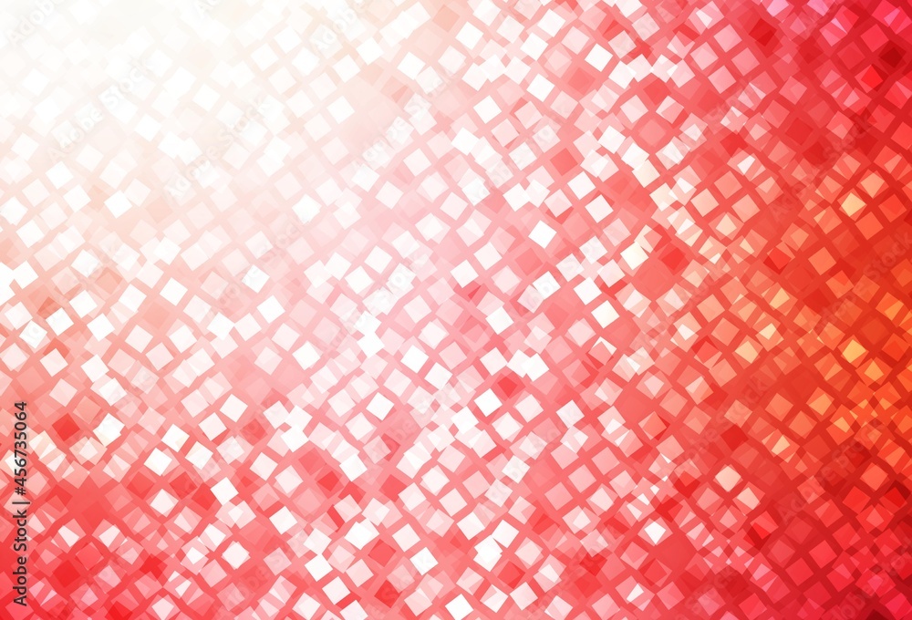 Fototapeta premium Light Red vector pattern in square style.