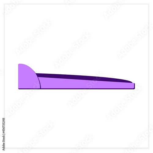 Walking pad flat icon. Home gym and training. Concept of modern fitness exercise machine and home Nordic walking sessions. Color vector illustration