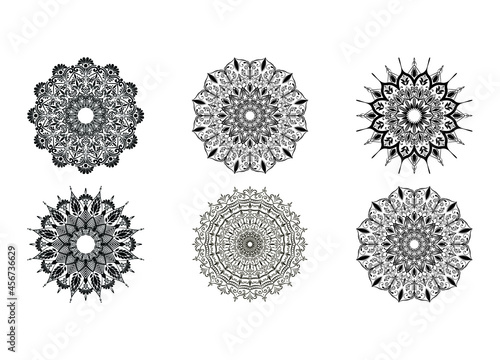 Wallpaper Mural Black mandala ornament Luxury mandala Premium Vector Torontodigital.ca