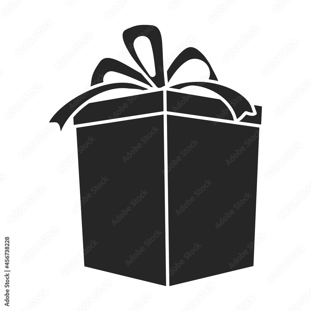 Gift box vector icon.Black vector icon isolated on white background gift box . Gift box vector icon.Black vector icon isolated on white background gift box .