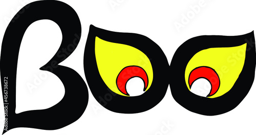 spooky eyes that spell boo | Halloween design