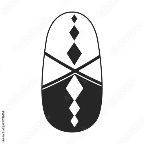 Nail of manicure vector icon.Black vector icon isolated on white background nail of manicure.