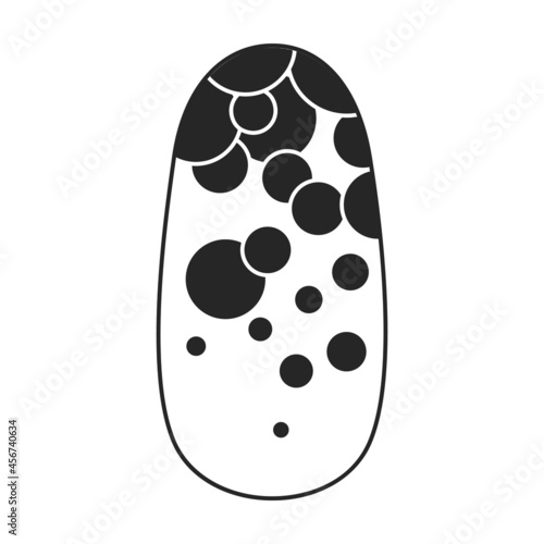 Nail of manicure vector icon.Black vector icon isolated on white background nail of manicure.
