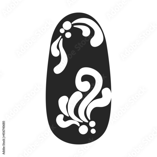Nail of manicure vector icon.Black vector icon isolated on white background nail of manicure.