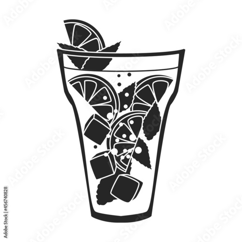 Summer cocktail vector icon.Black vector icon isolated on white background summer cocktail.