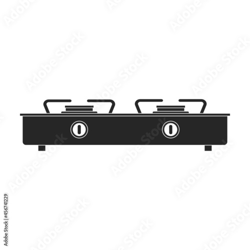 Electric stove vector icon.Black vector icon isolated on white background electric stove.