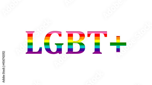 LGBT+ inscription, lesbian, gay, bisexual, transgender