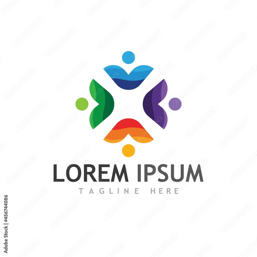 Community, network and social icon Community, network and social icon