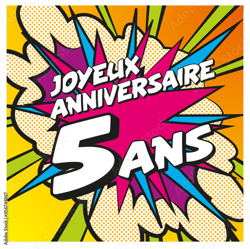 Carte Joyeux Anniversaire 5 ans 4