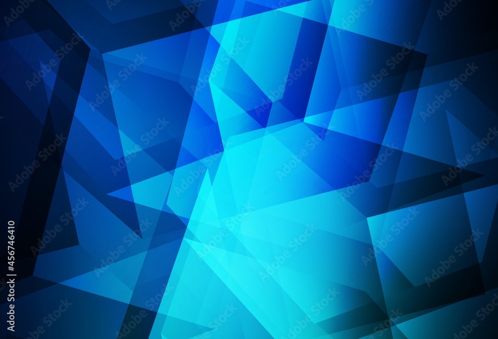 Dark BLUE vector gradient triangles template. Dark BLUE vector gradient triangles template.