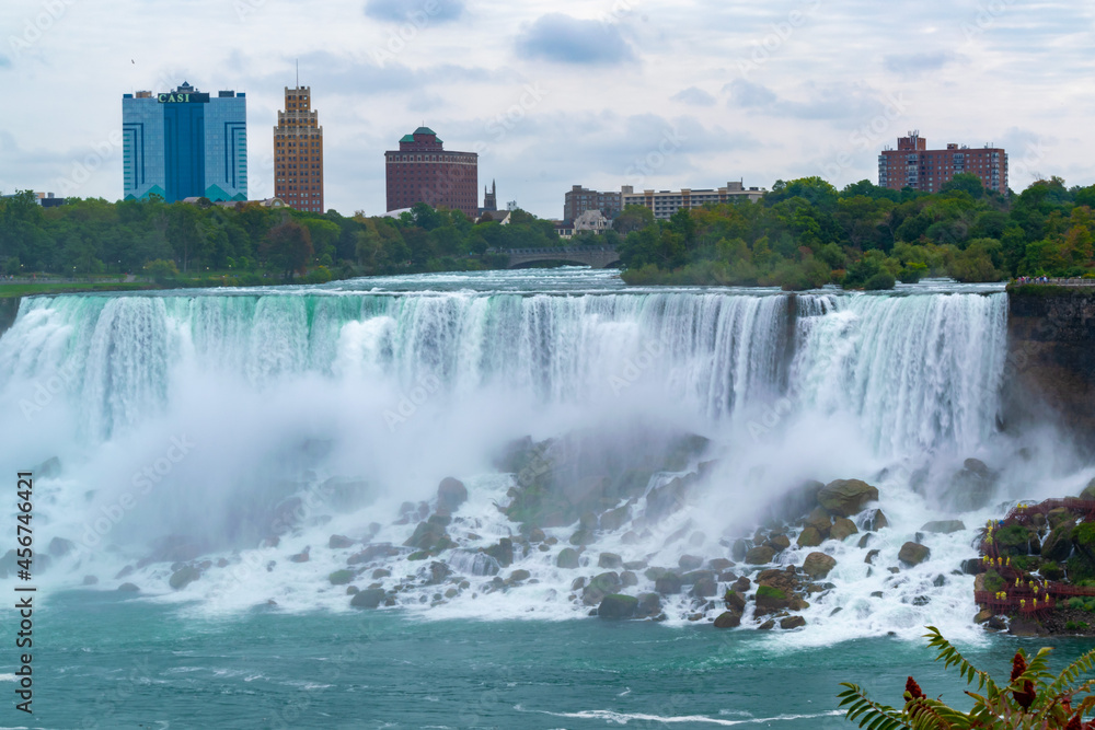 falls from the river