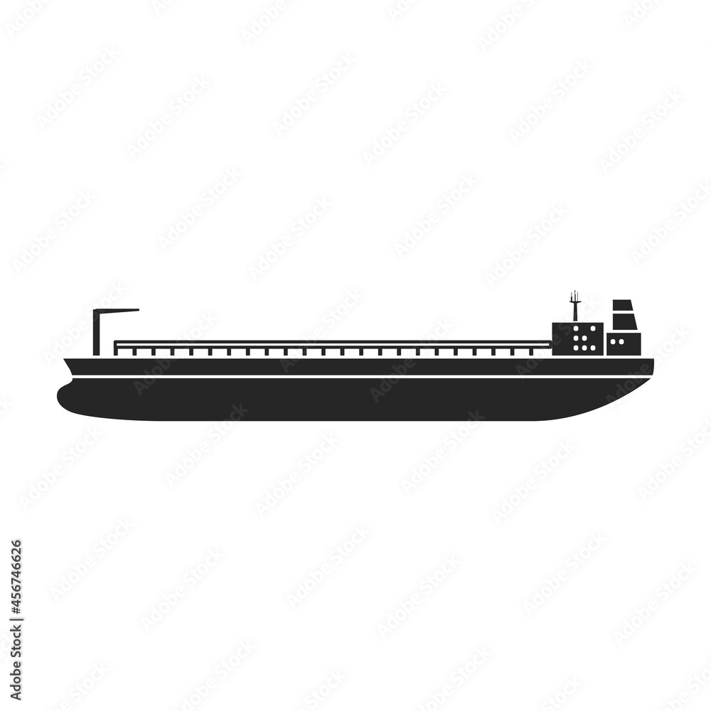 Obraz premium Barge vector icon.Black vector icon isolated on white background barge.