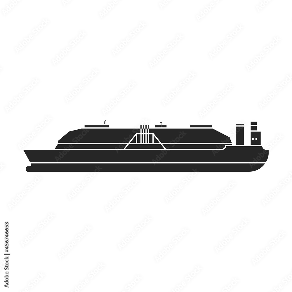 Obraz premium Barge vector icon.Black vector icon isolated on white background barge.