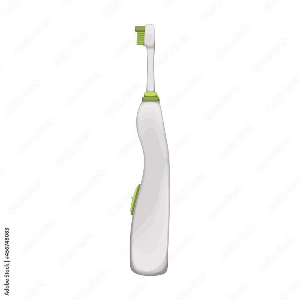 Toothbrush vector cartoon icon. Vector illustration electric brush on white background. Isolated cartoon illustration icon of electric toothbrush . Toothbrush vector cartoon icon. Vector illustration electric brush on white background. Isolated cartoon illustration icon of electric toothbrush .