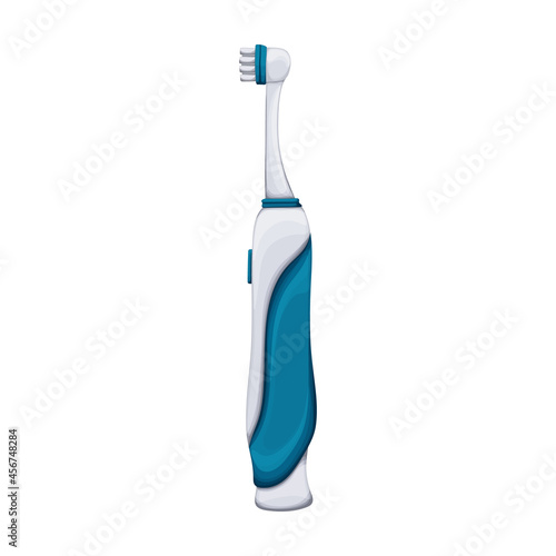 Toothbrush vector cartoon icon. Vector illustration electric brush on white background. Isolated cartoon illustration icon of electric toothbrush .