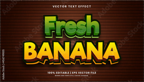 Fresh banana editable text effect style 