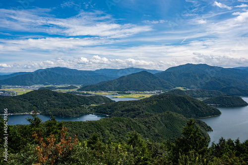 三方五湖第3駐車場から三方五湖を望む