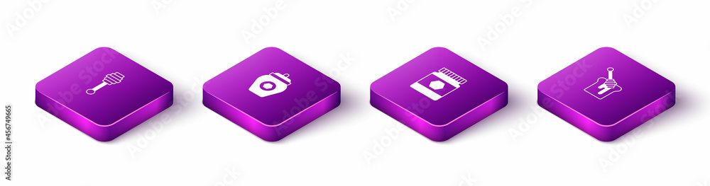 Set Isometric Honey dipper stick, Jar of honey, and with icon. Vector Set Isometric Honey dipper stick, Jar of honey, and with icon. Vector