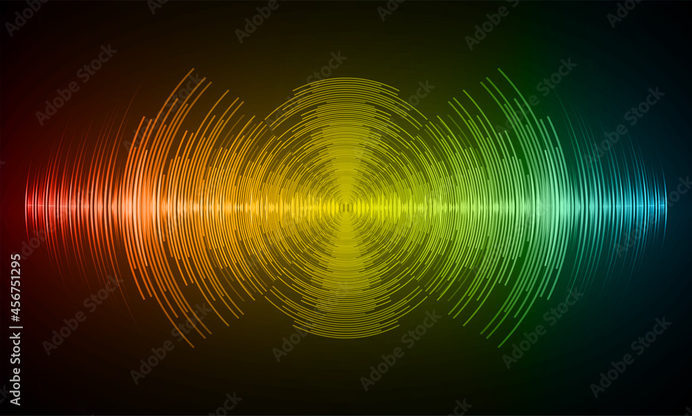 Sound waves oscillating dark light Sound waves oscillating dark light
