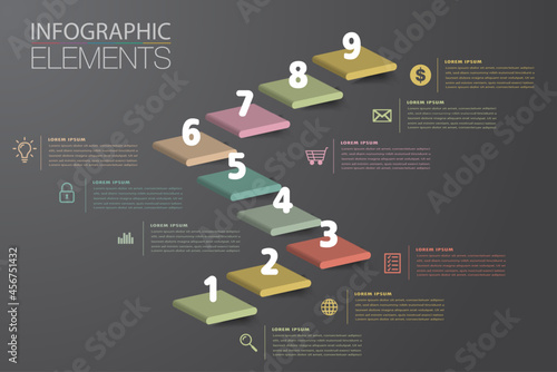 step up of business successful concept. Infographic vector