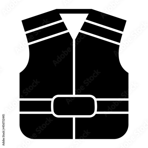  Vector Life Vest Glyph Icon Design