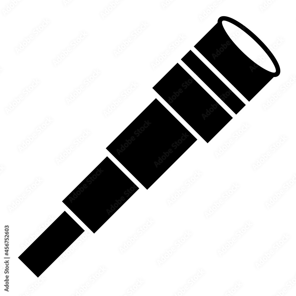 Vector Spyglass Glyph Icon Design Vector Spyglass Glyph Icon Design