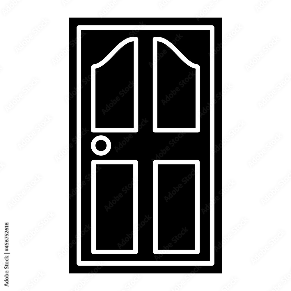 Vector Door Glyph Icon Design