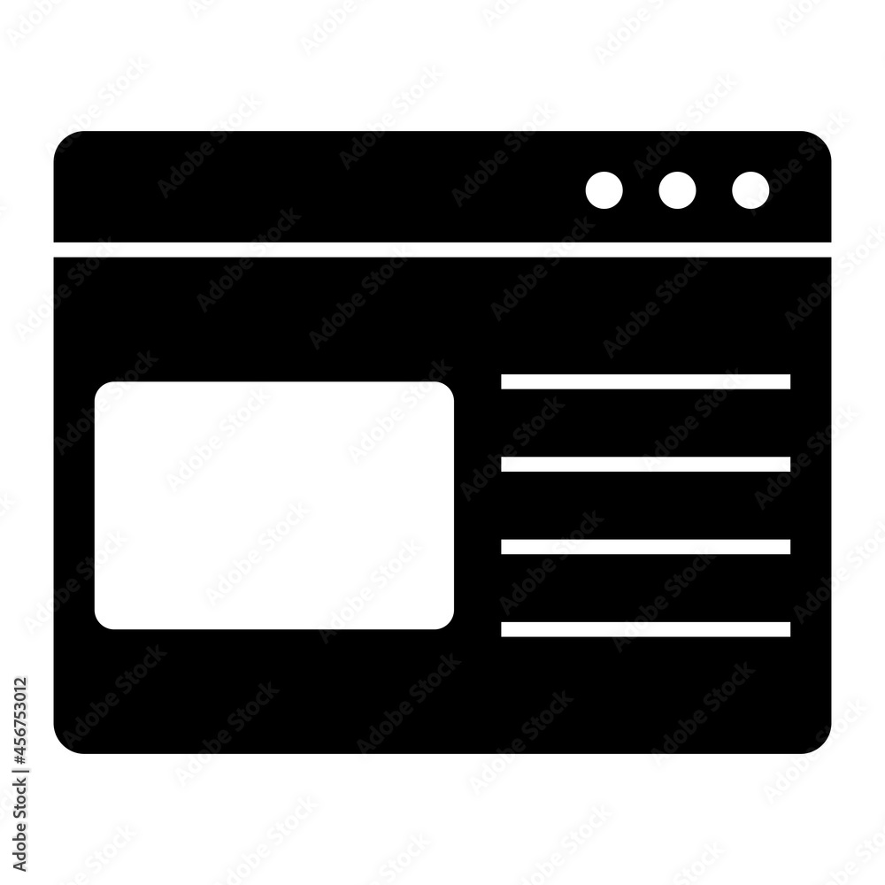 Vector Tabs Glyph Icon Design Vector Tabs Glyph Icon Design