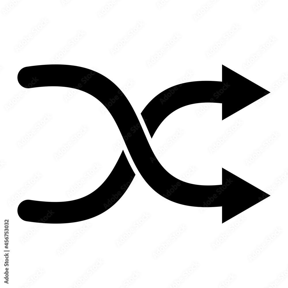 Vector Shuffle Glyph Icon Design Vector Shuffle Glyph Icon Design