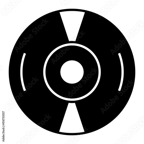 Vector Compact Disc Glyph Icon Design