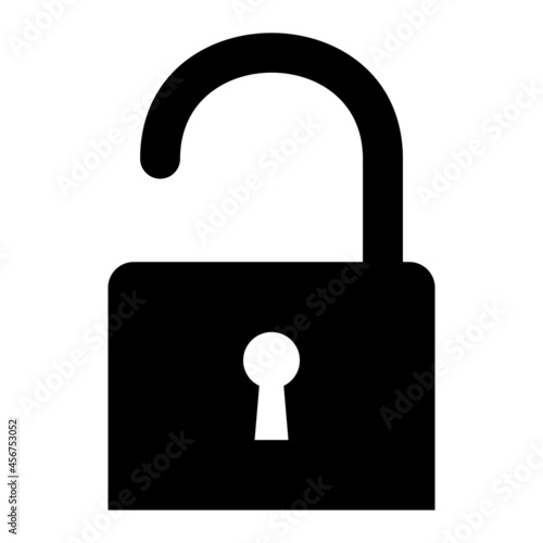 Vector Unlocked Glyph Icon Design