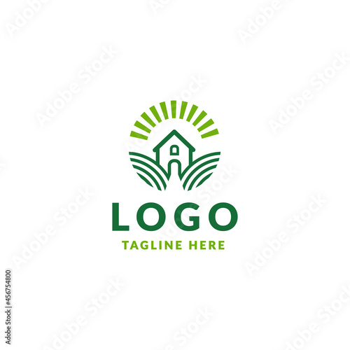 Logo House eco design geometric