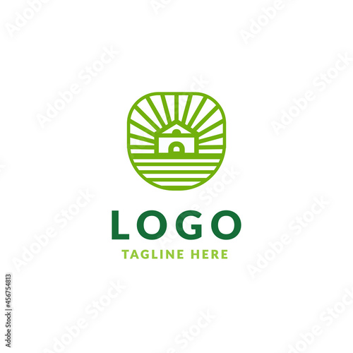 Logo House eco design geometric