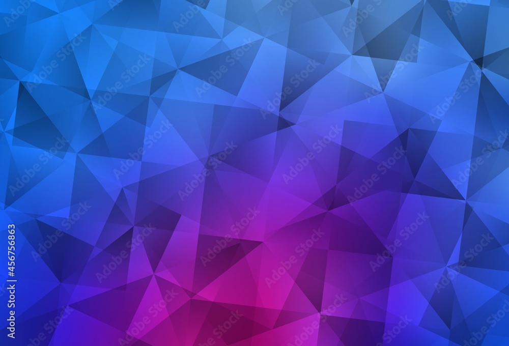 Light Pink, Blue vector triangle mosaic background.