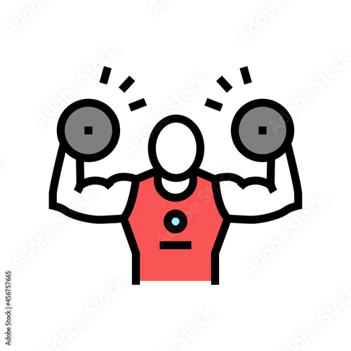 powerlifting sport color icon vector. powerlifting sport sign. isolated symbol illustration