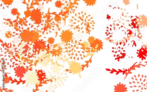 Light Red vector natural backdrop with flowers  roses.