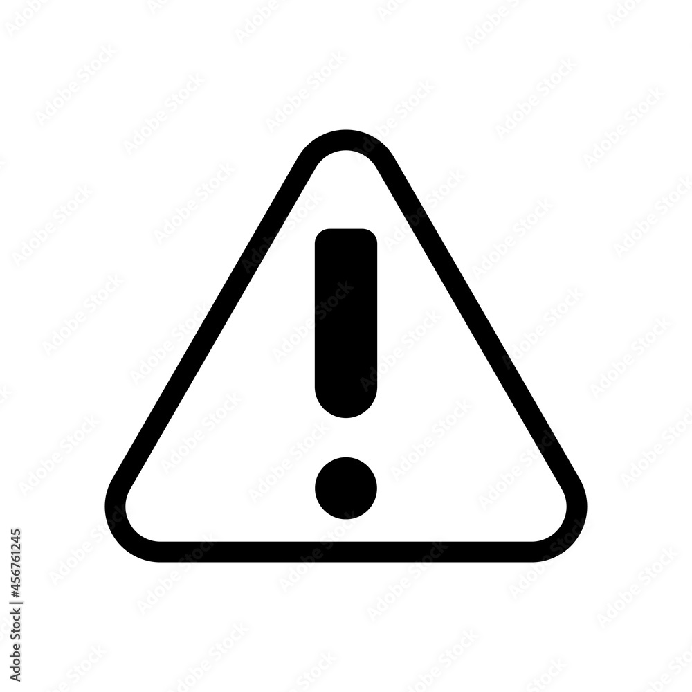 Exclamation mark vector icon. Danger alarm illustration white isolated background. warning symbol or logo. Exclamation mark vector icon. Danger alarm illustration white isolated background. warning symbol or logo.
