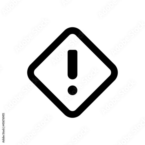 Exclamation mark vector icon. Danger alarm illustration white isolated background. warning symbol or logo.