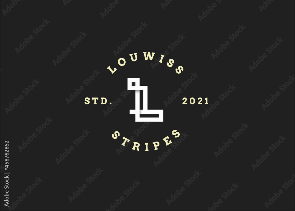 Fototapeta premium Minimalist letter L logo design template, Vector illustrations