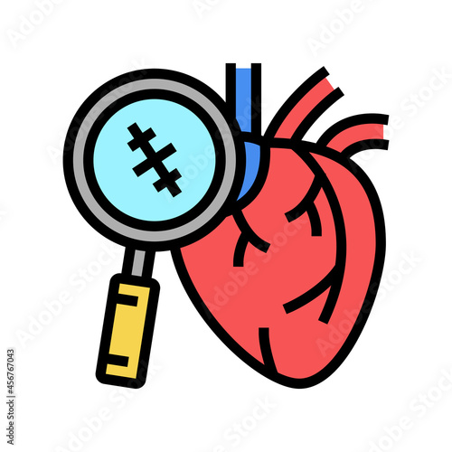 heart surgery color icon vector. heart surgery sign. isolated symbol illustration