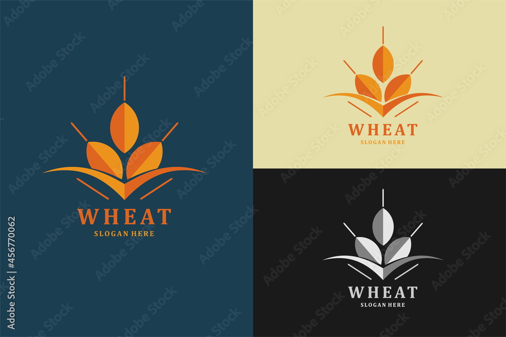 simple wheat logo. grain vector icon logo vector graphic design illustration element